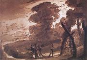 Claude Lorrain Landscape with Figures Before (mk17) USA oil painting artist